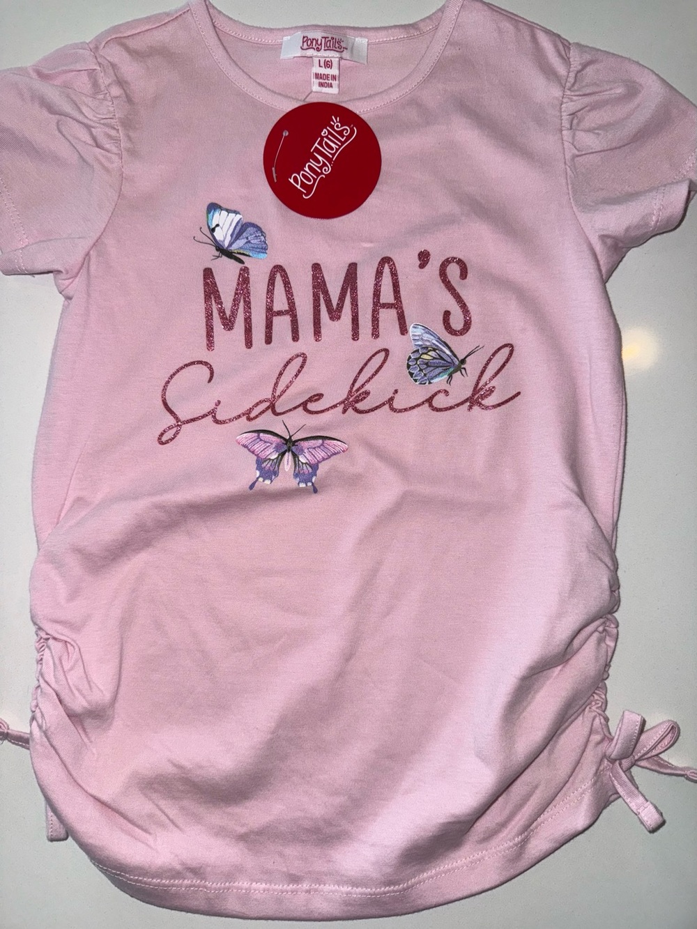 Ponytails Pink "Mama's Sidekick" Short Sleeve Tee